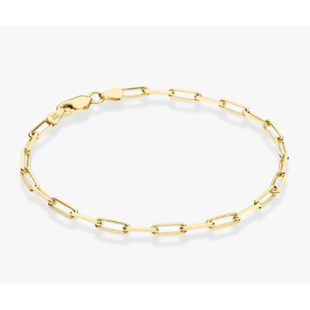 "Mykonos" 18K Gold Paperclip Bracelet P:5